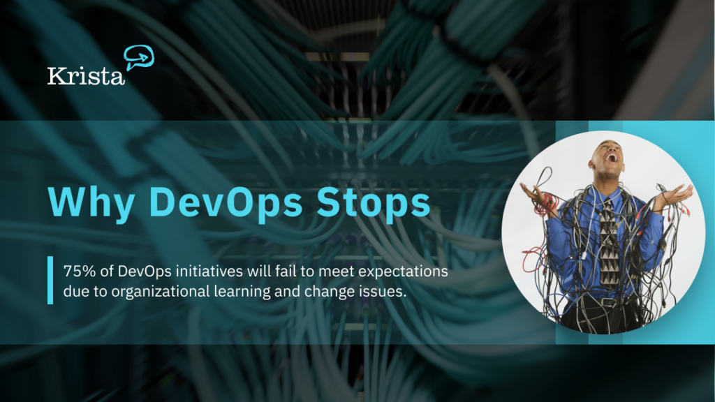 man frustrated at devops process - Why DevOps Stops KristaSoft