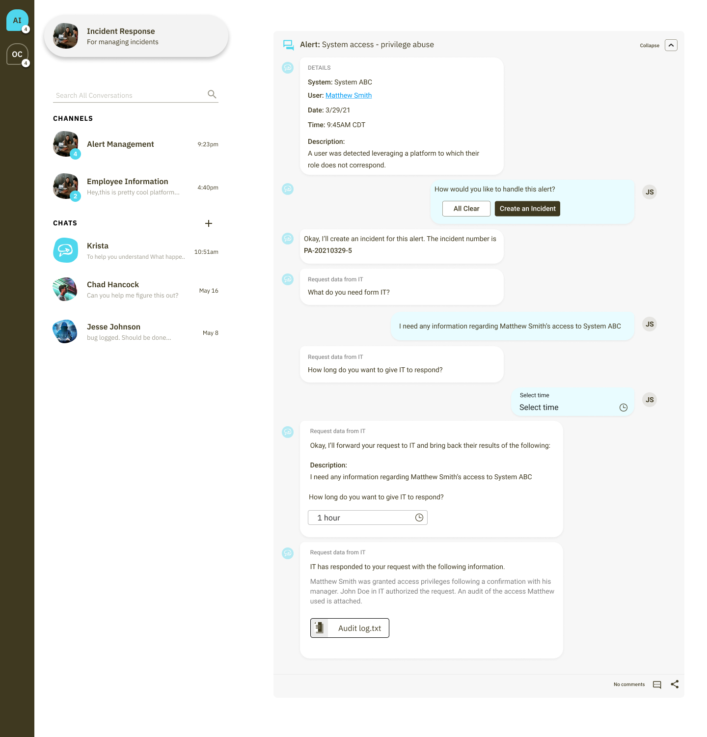 view of security automation