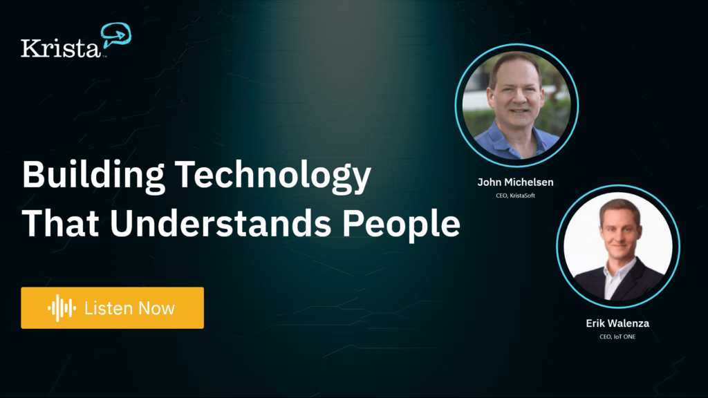 Headshot image of John Michelsen, CEO, Krista and Erik Walenza, CEO of IoT ONE