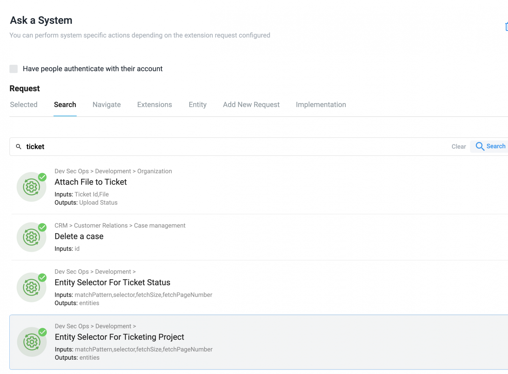 iPaaS ask a system screenshot of iPaaS NLP functionality